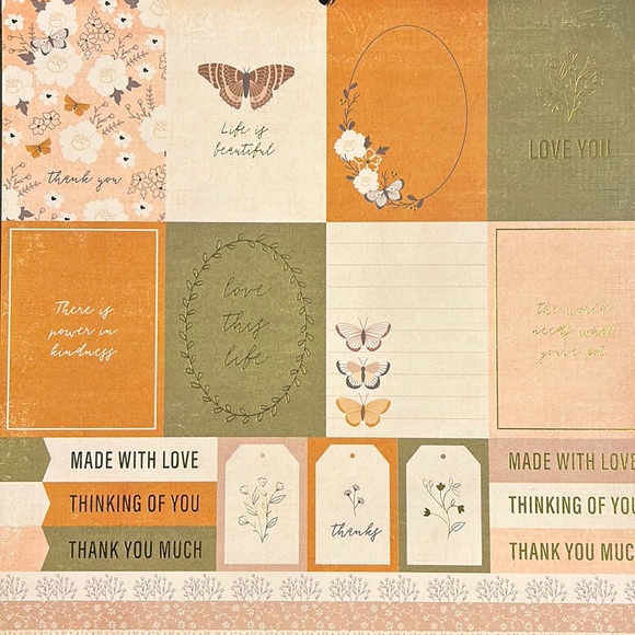 Autumn Theme Card Stock Scrapbook Paper! 12x12 Premium Card Stock! - Picture 4 of 17
